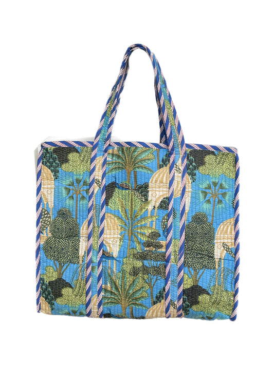 'Blue Peacock' Tote Bag