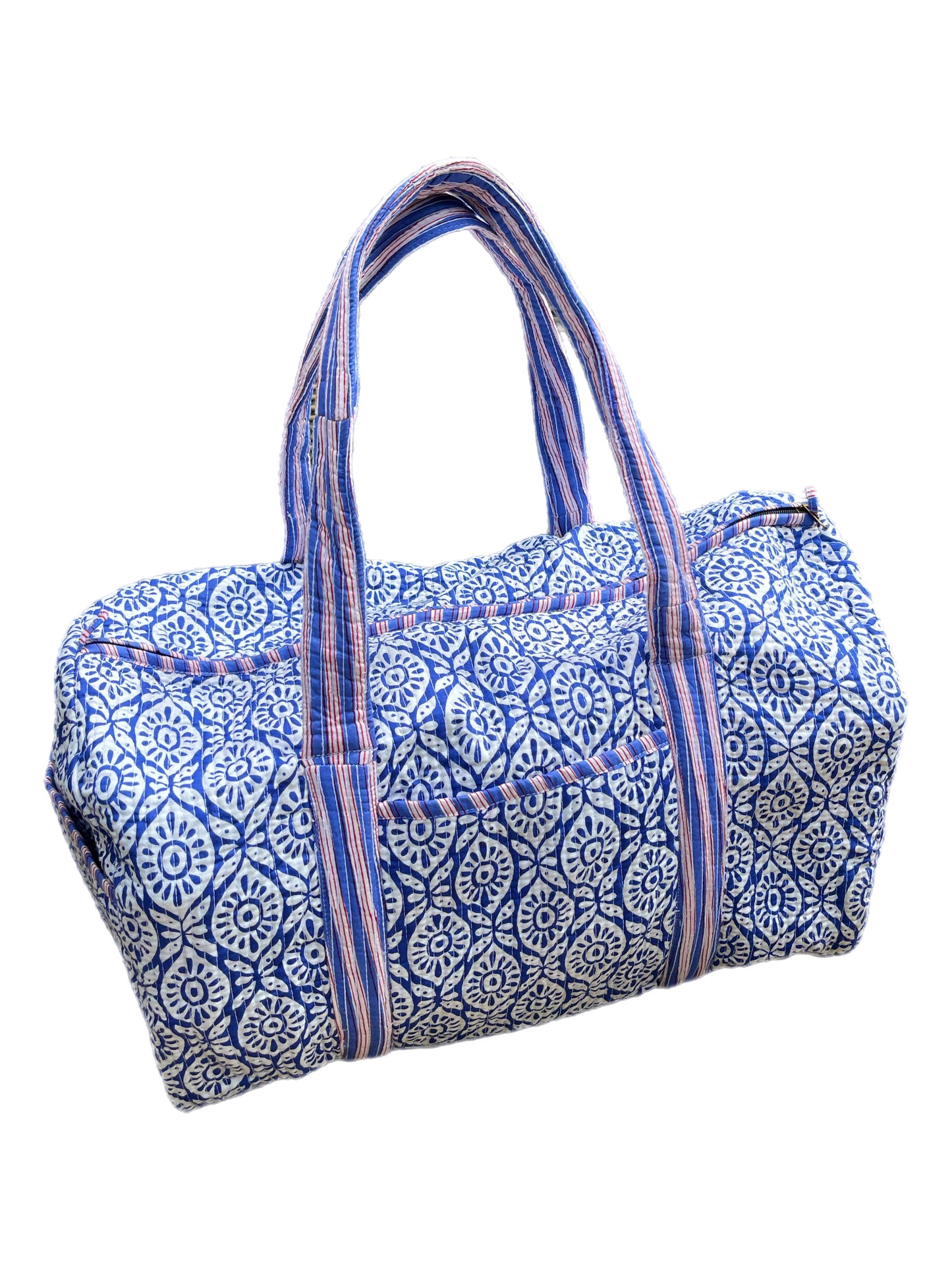 'Leaf Block Print' Overnight Bag