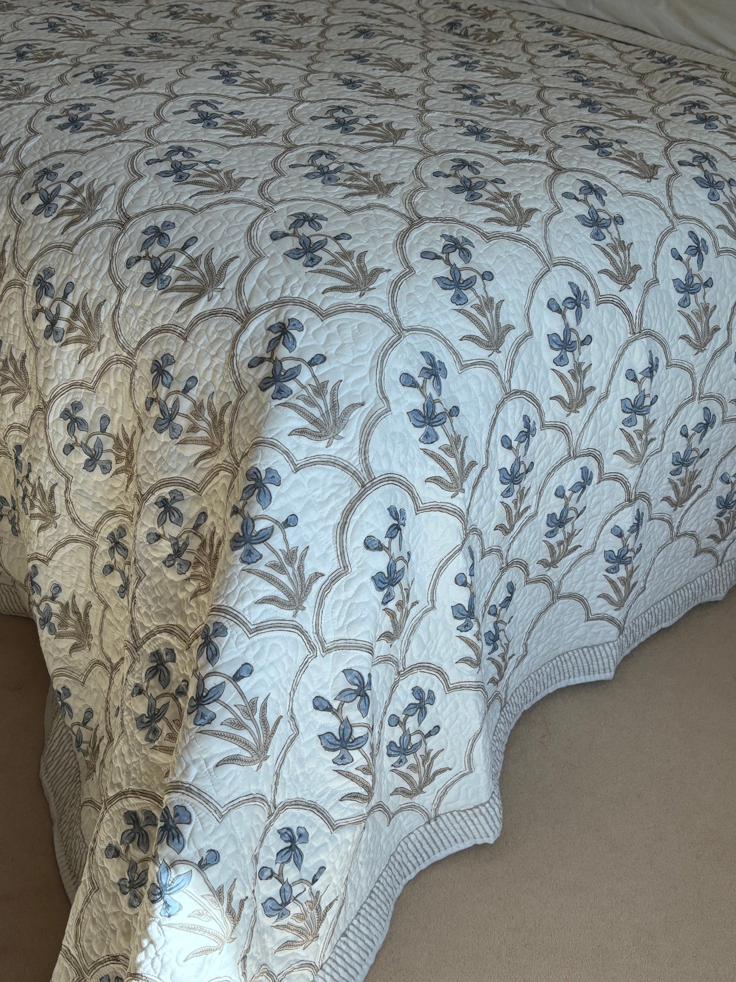 Blue Flower Bedspread