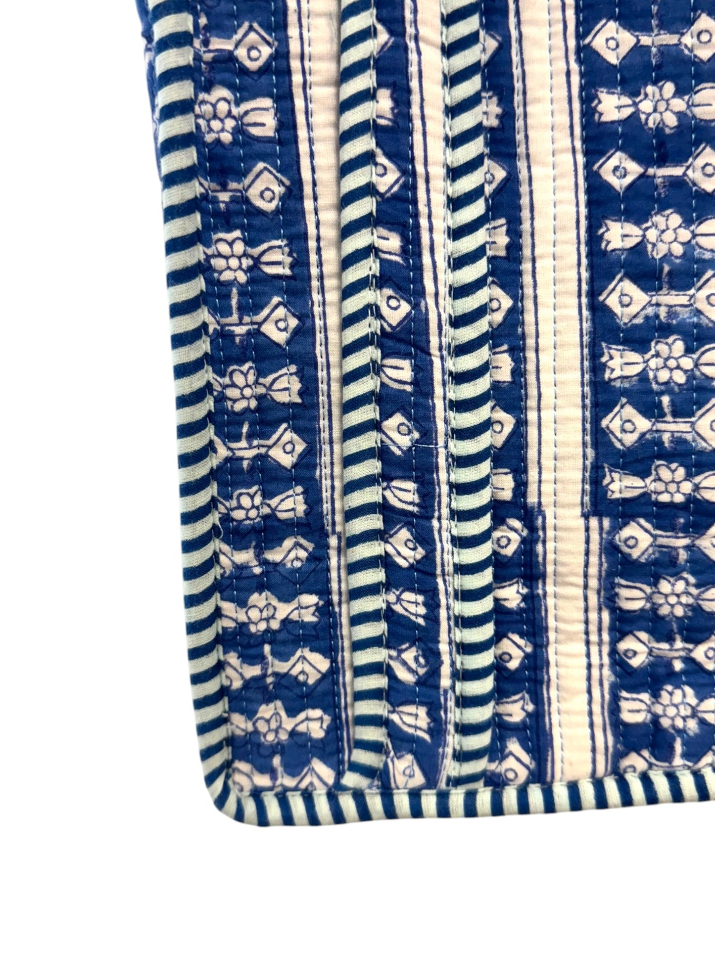 Mini 'Blue Provence' Block Print Tote Bag