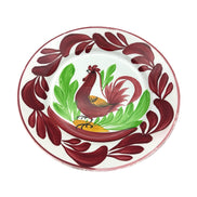 Rooster Hand Painted Luneville Plate
