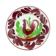 Rooster Hand Painted Luneville Plate