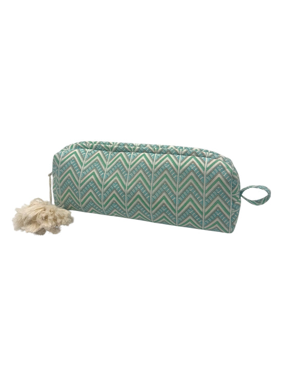 Zig Zag Zipped Pencil Case / Brush Case