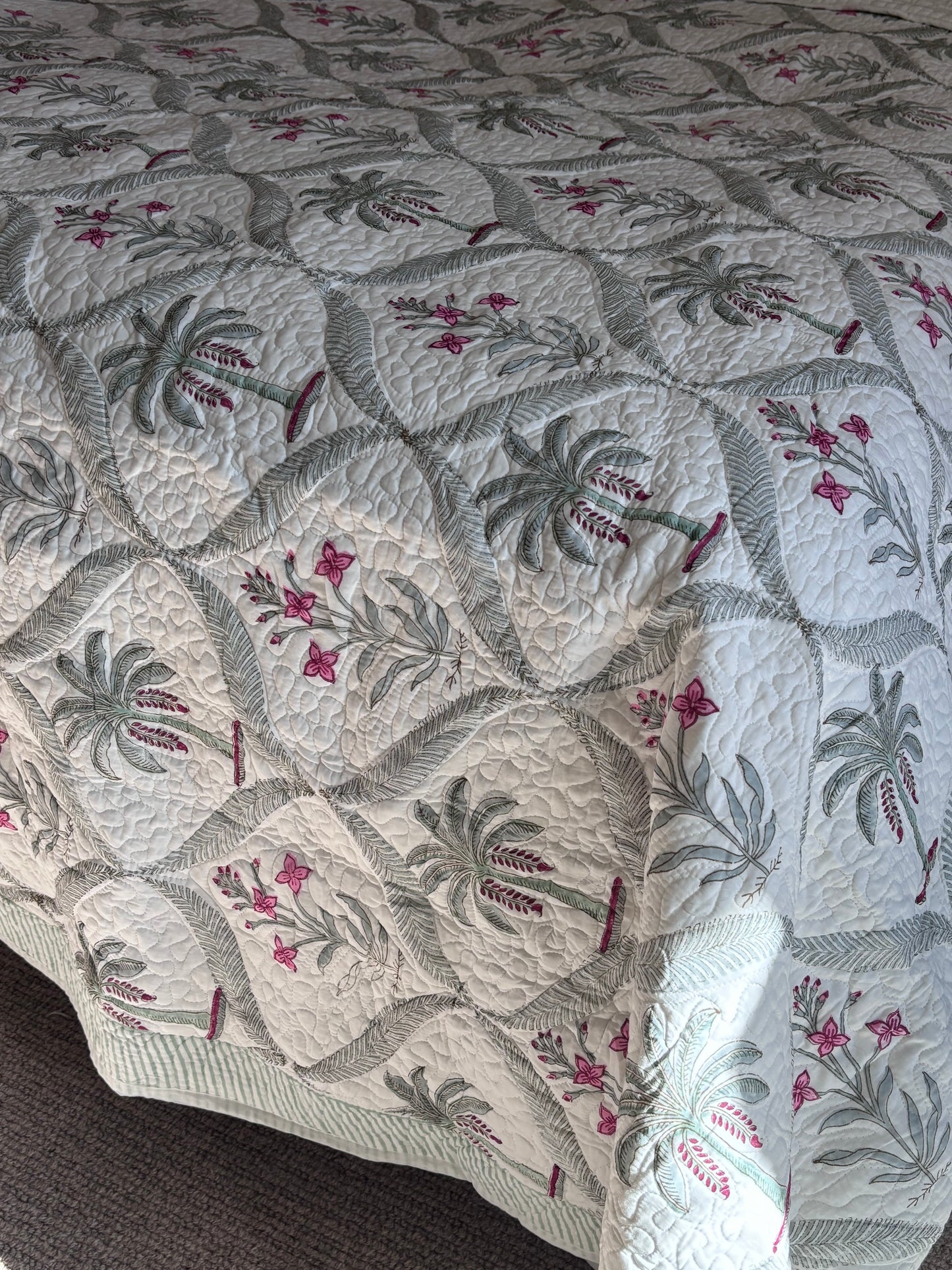 Pink Palmtree Bedspread