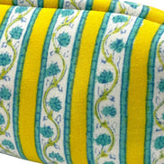 Yellow Stripe Zipped Pencil Case / Brush Case