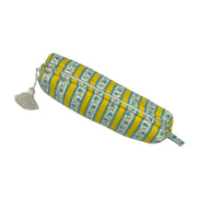 Yellow Stripe Zipped Pencil Case / Brush Case
