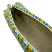 Yellow Stripe Zipped Pencil Case / Brush Case