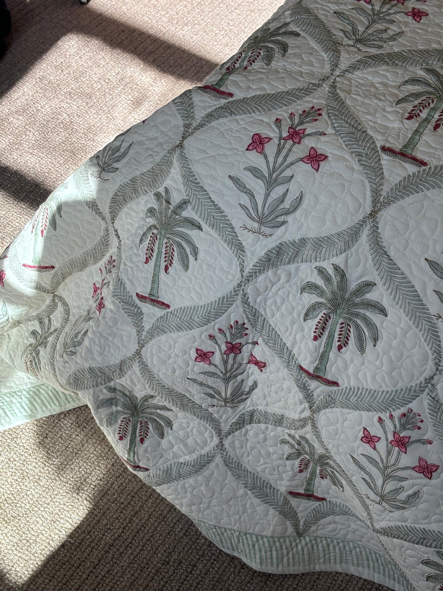 Pink Palmtree Bedspread