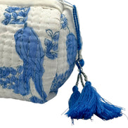 Blue Parrot Zipped Pencil Case/ Brush Case