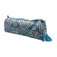 Blue & White Shield Zipped Pencil Case/ Brush Case