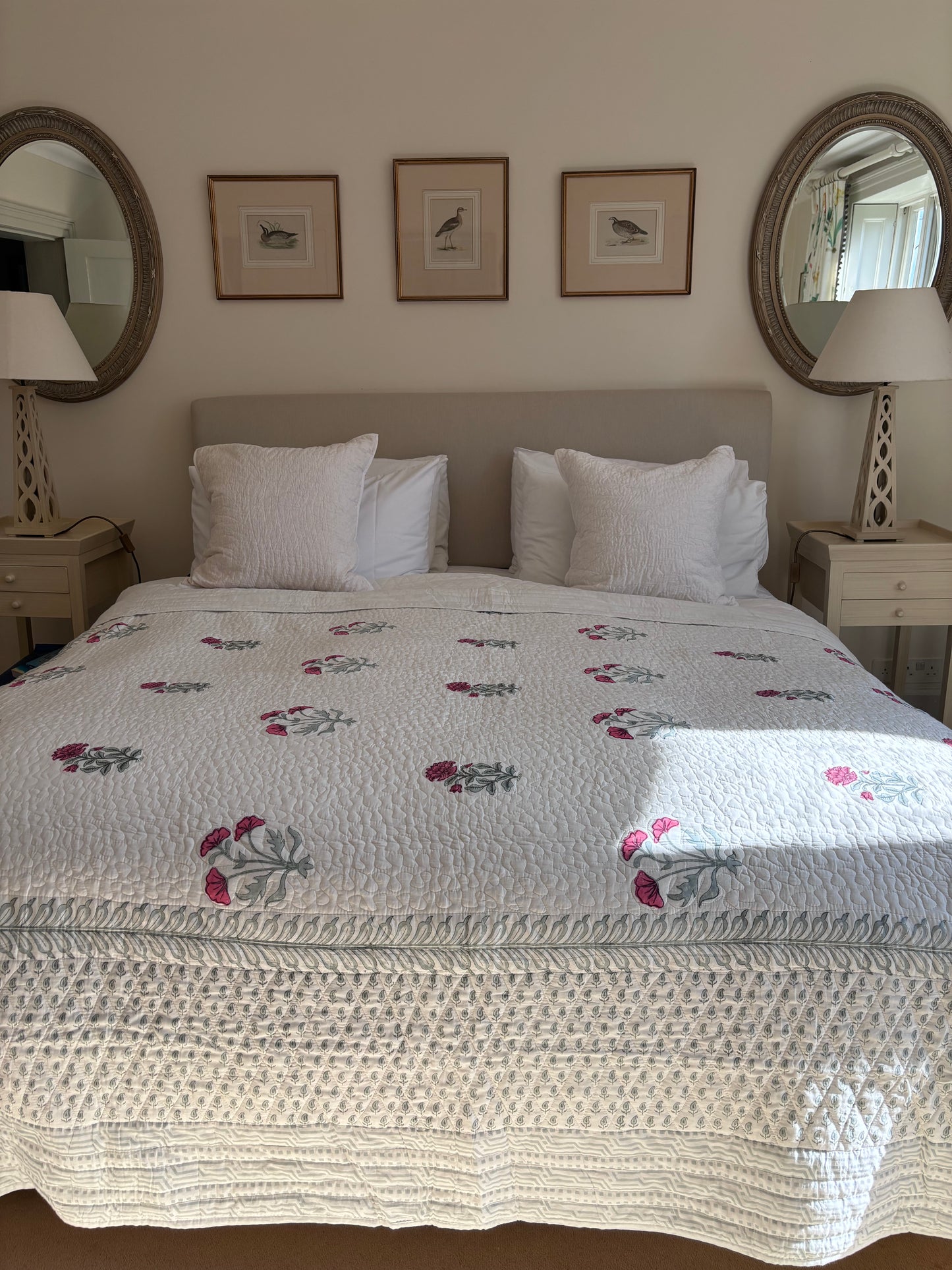 Pink Flower Bedspread