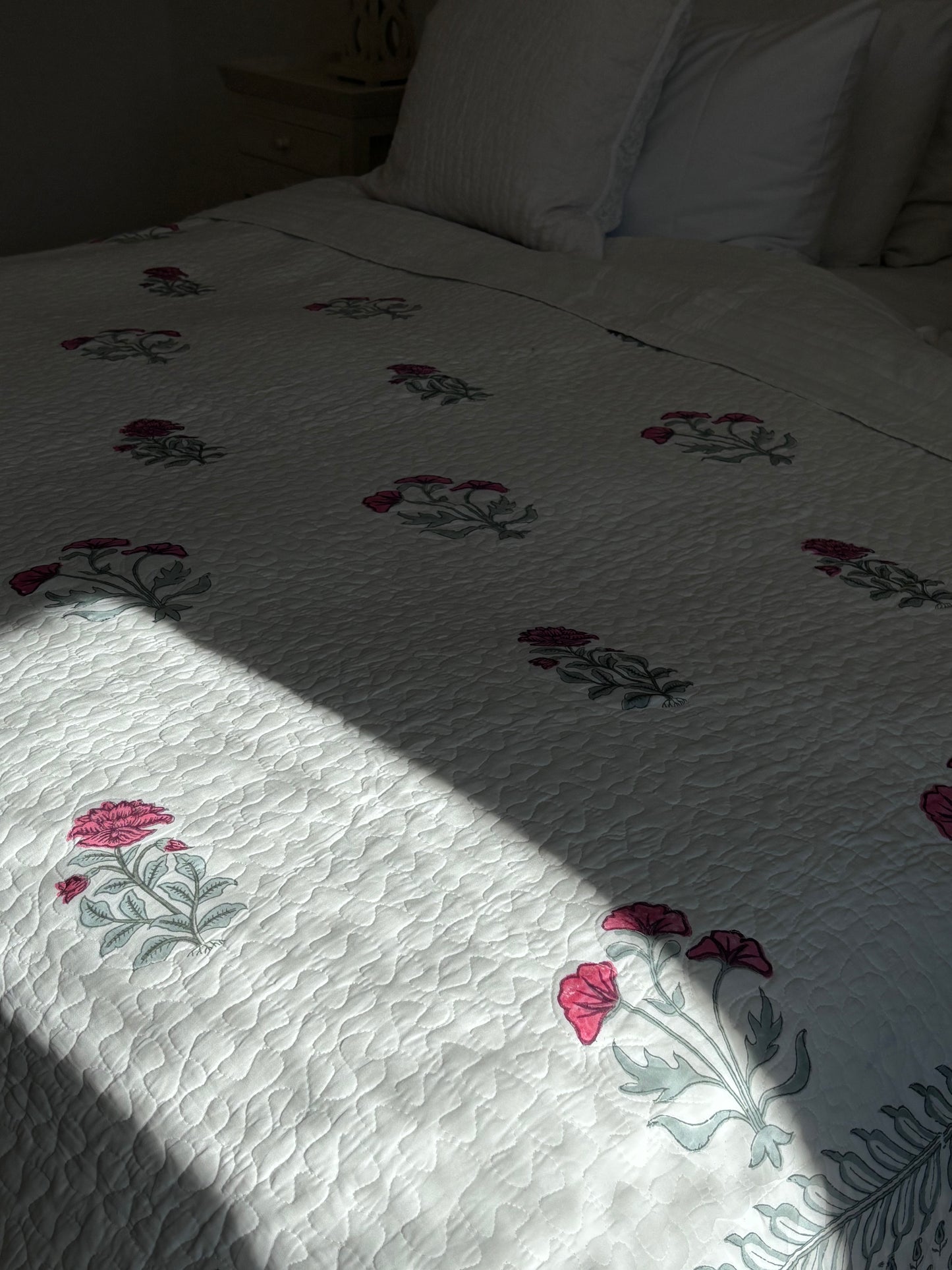 Pink Flower Bedspread