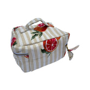 Blood Orange Block Printed Vanity Case / Cosmetic Case