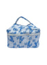 Blue Parrot Block Printed Vanity Case / Cosmetic Case