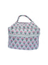 Pink Trees Block Printed Vanity Case / Cosmetic Case