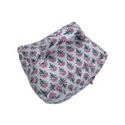 Pink Trees Block Printed Vanity Case / Cosmetic Case