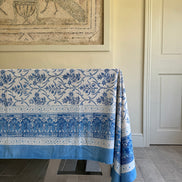 Blue Thorned Foliage Tablecloth