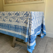 Blue Thorned Foliage Tablecloth