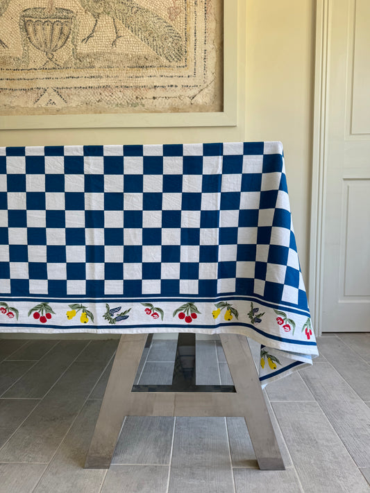 Fruit & Check Judd Shop Tablecloth