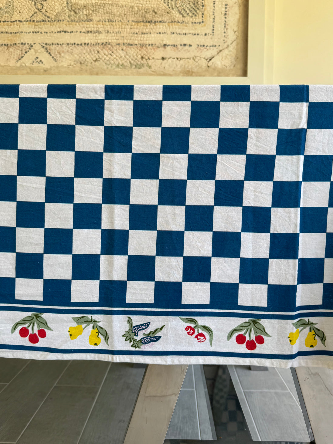 Fruit & Check Judd Shop Tablecloth