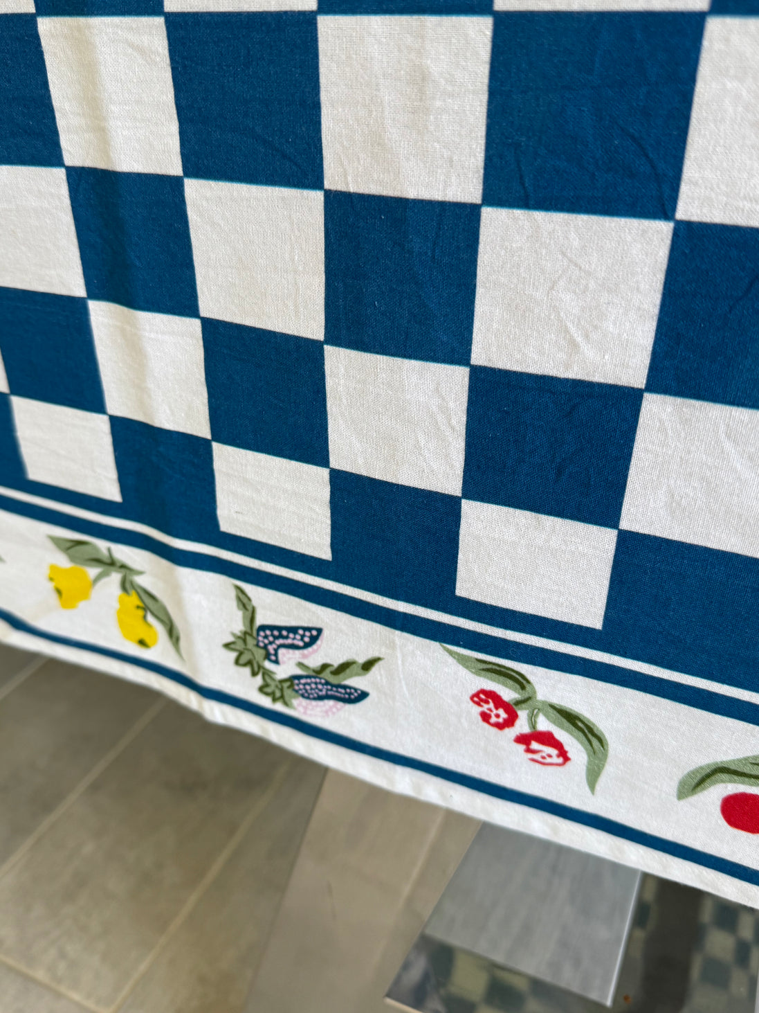 Fruit & Check Judd Shop Tablecloth