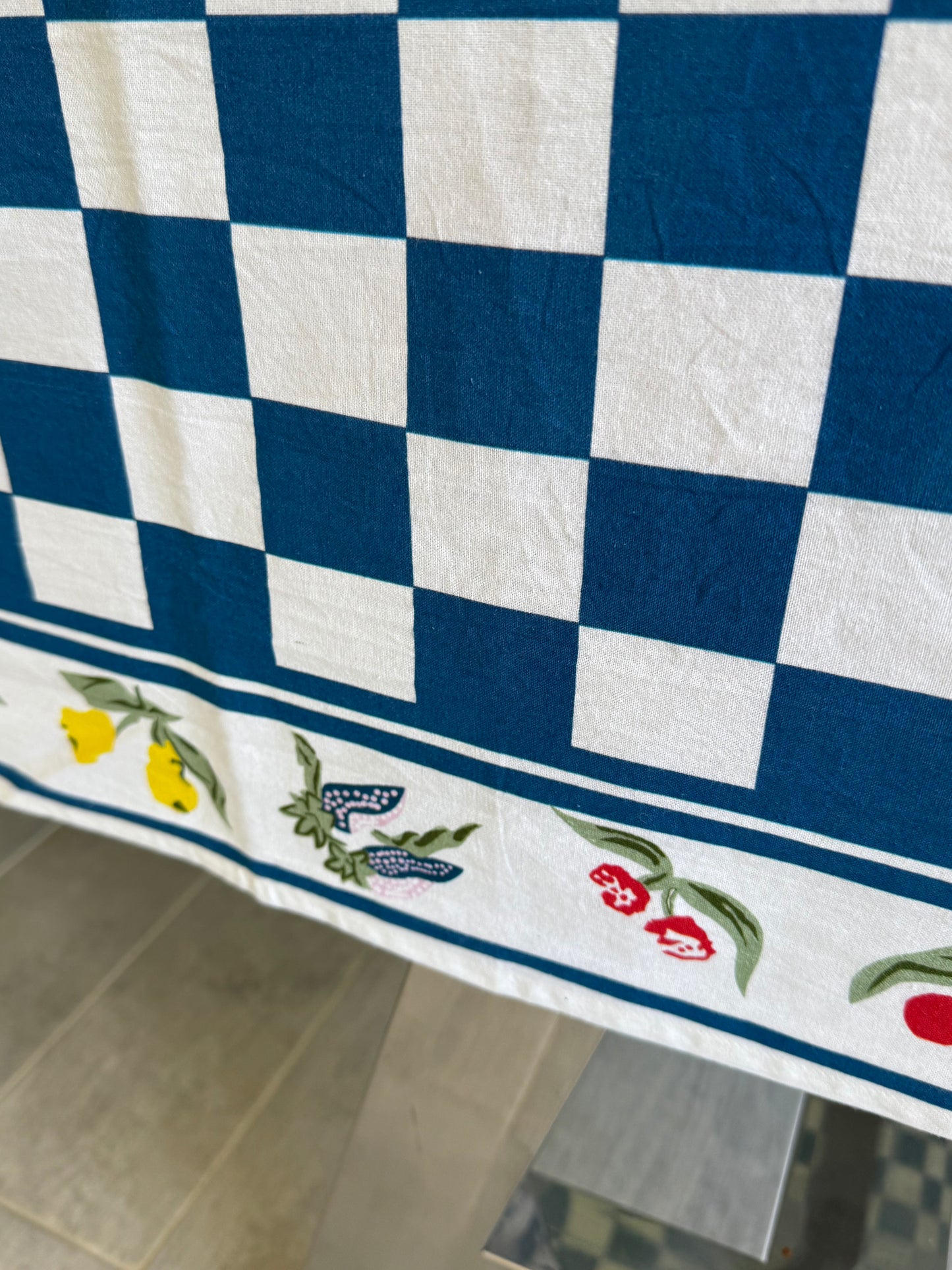 Fruit & Check Judd Shop Tablecloth