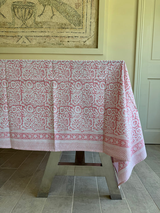 Pink Foliage Tablecloth
