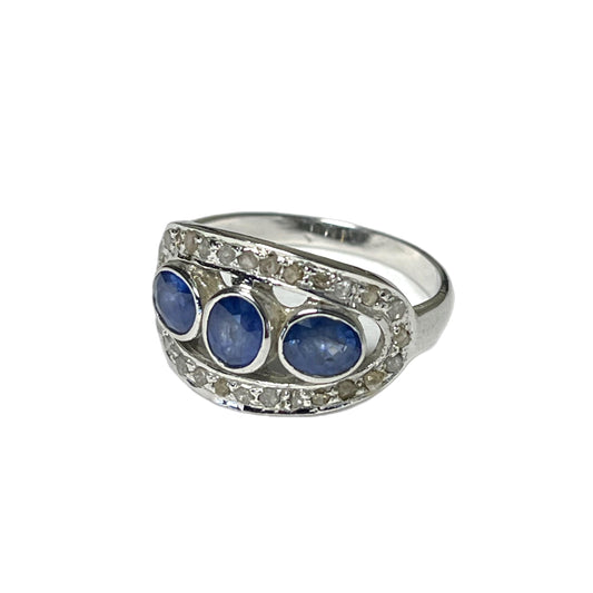 Trio Sapphire Target Ring