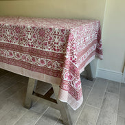Pink Floral Tablecloth