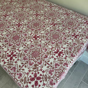 Pink Floral Tablecloth