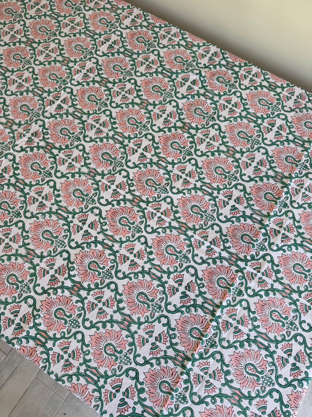 Pink & Green Sheild Shrubs Tablecloth