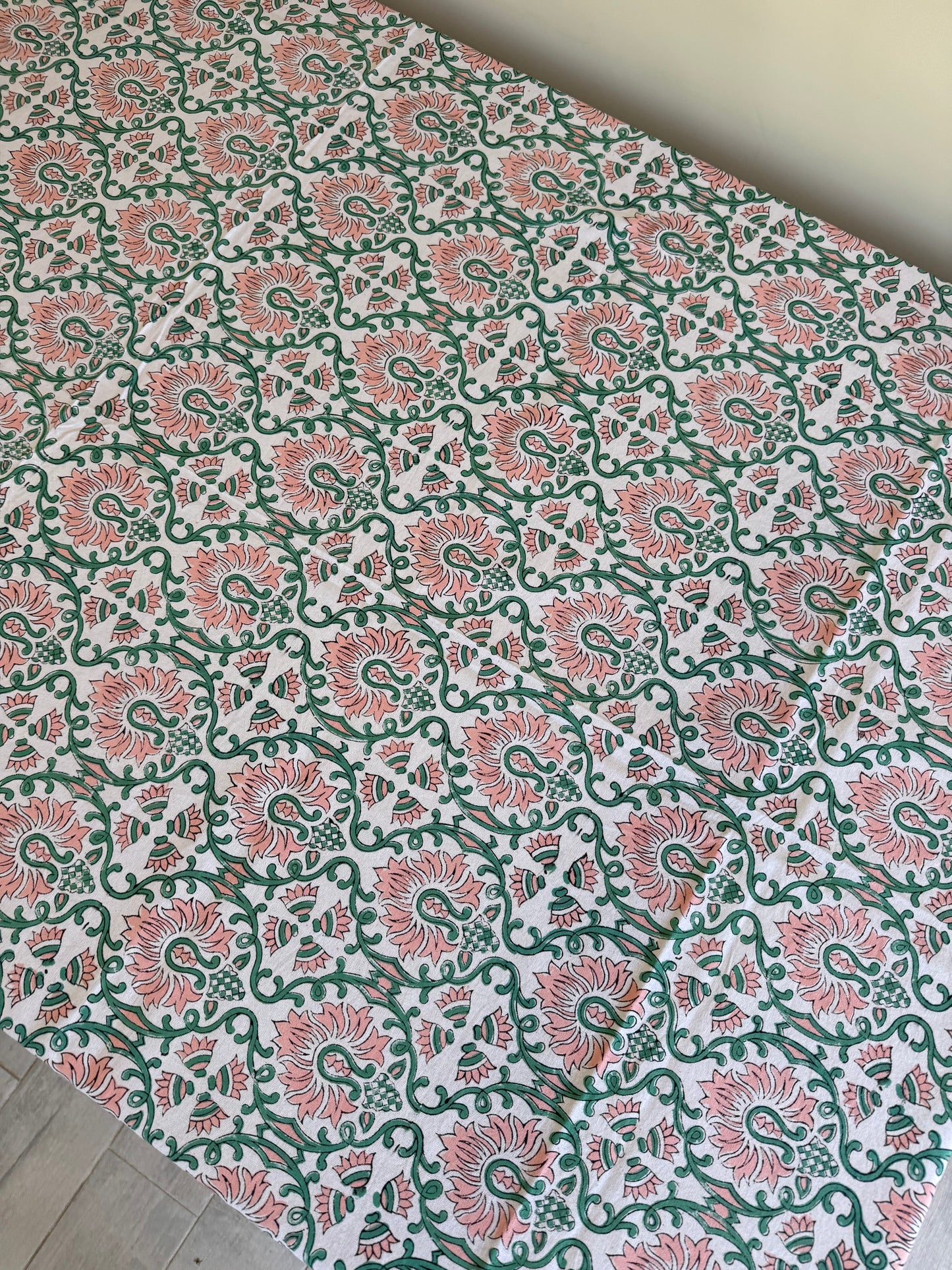 Pink & Green Sheild Shrubs Tablecloth