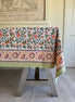 Pink & Yellow Trellis Shrubs Tablecloth