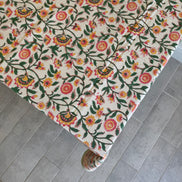 Pink & Yellow Trellis Shrubs Tablecloth