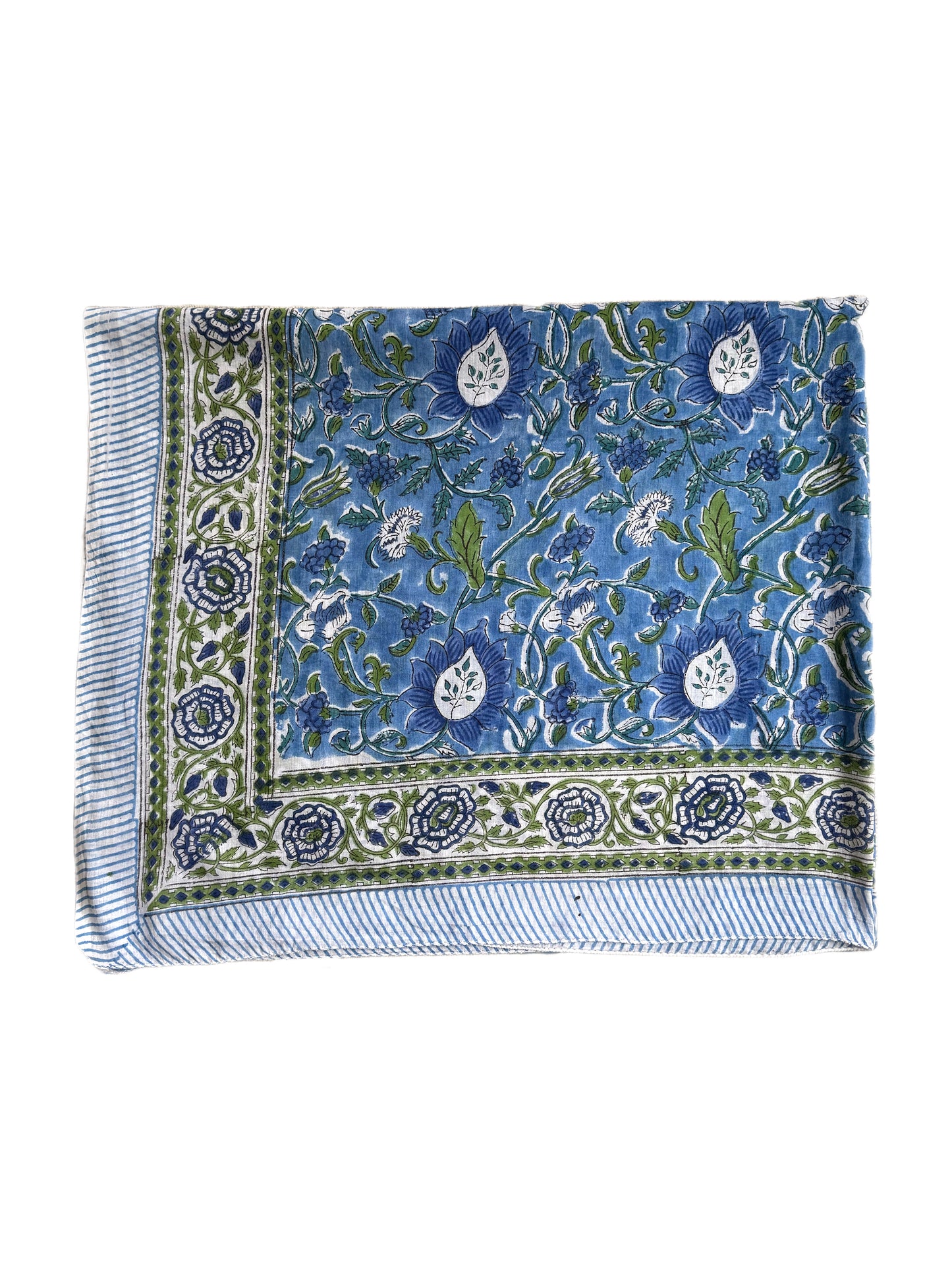 Blue Fauna Hand Block Printed Sarong