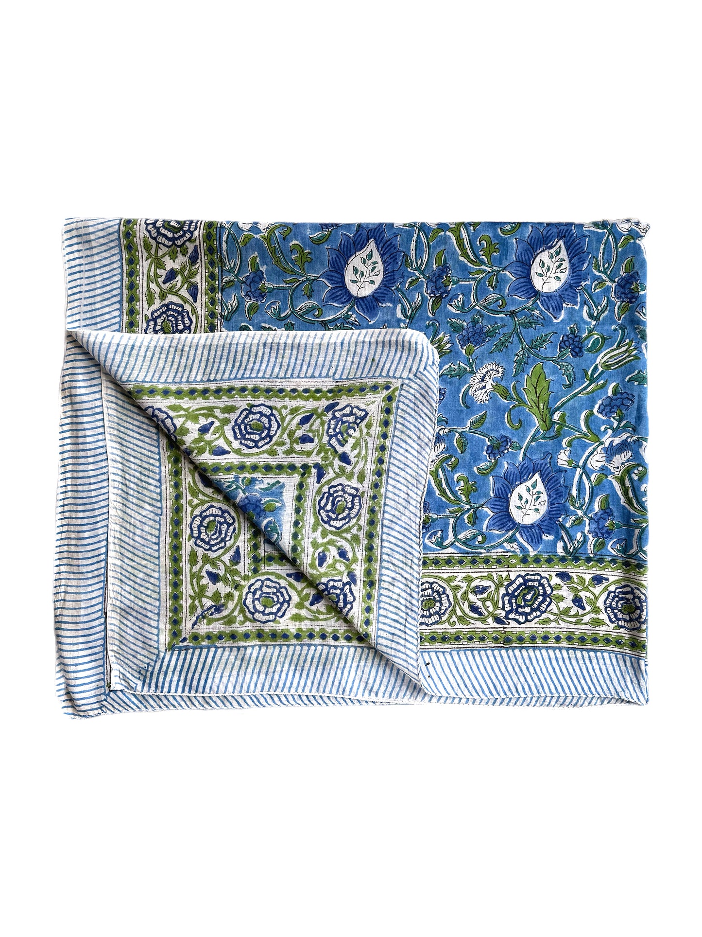 Blue Fauna Hand Block Printed Sarong