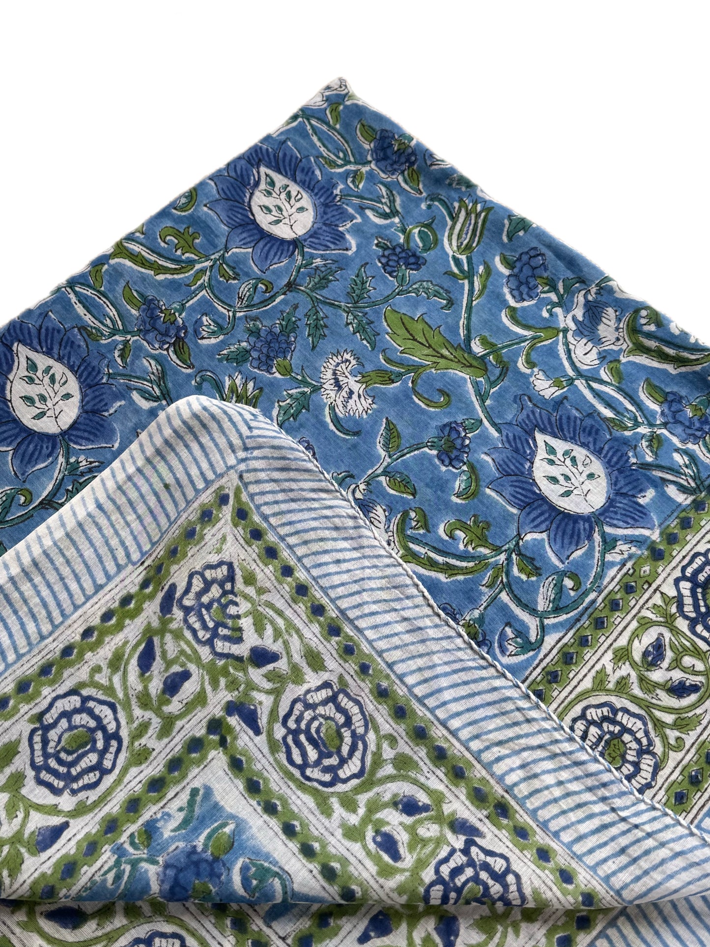 Blue Fauna Hand Block Printed Sarong