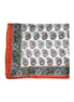 Orange Paisley Hand Block Printed Sarong