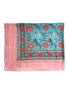 Red & Blue Floral Hand Block Printed Sarong