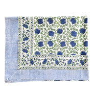 Blue Flowers Hand Block Printed Sarong