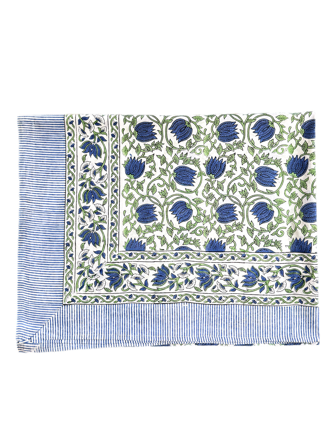 Blue Flowers Hand Block Printed Sarong