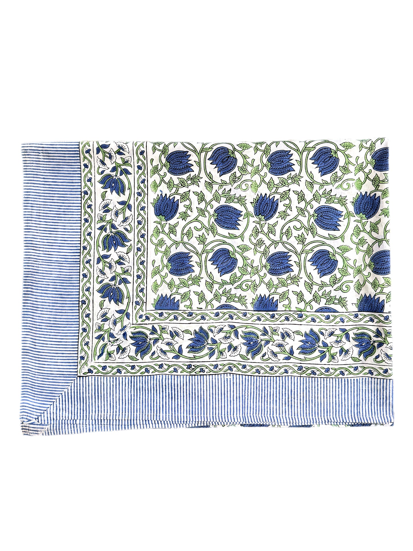 Blue Flowers Hand Block Printed Sarong