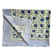 Blue Flowers Hand Block Printed Sarong