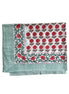 Red Shrub/Flowers Hand Block Printed Sarong