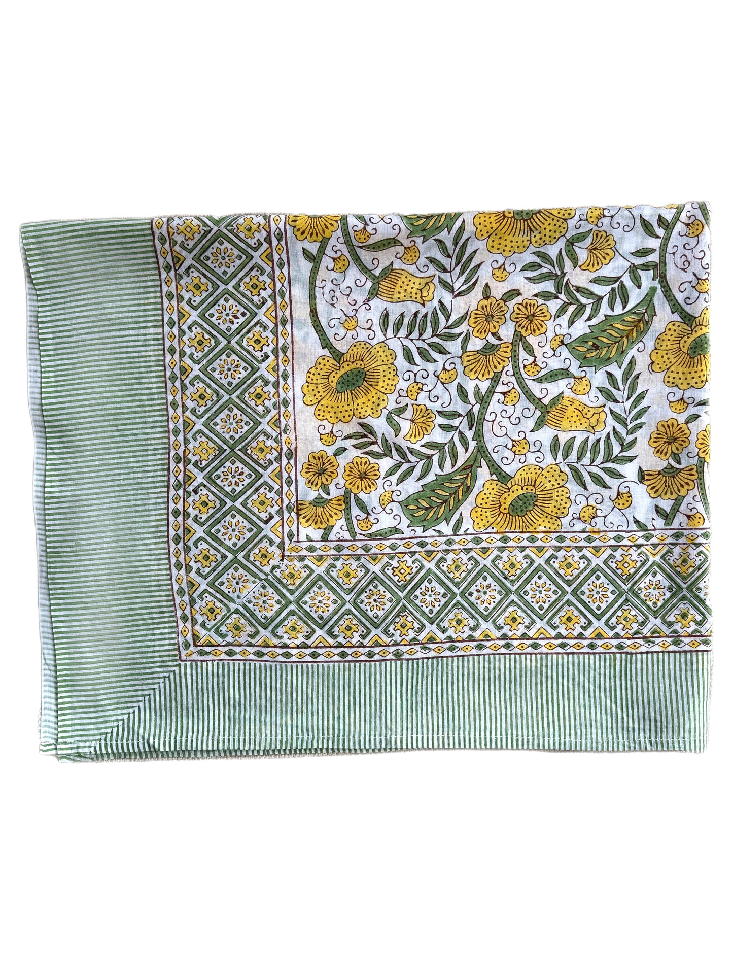Citrus Flower Hand Block Printed Sarong