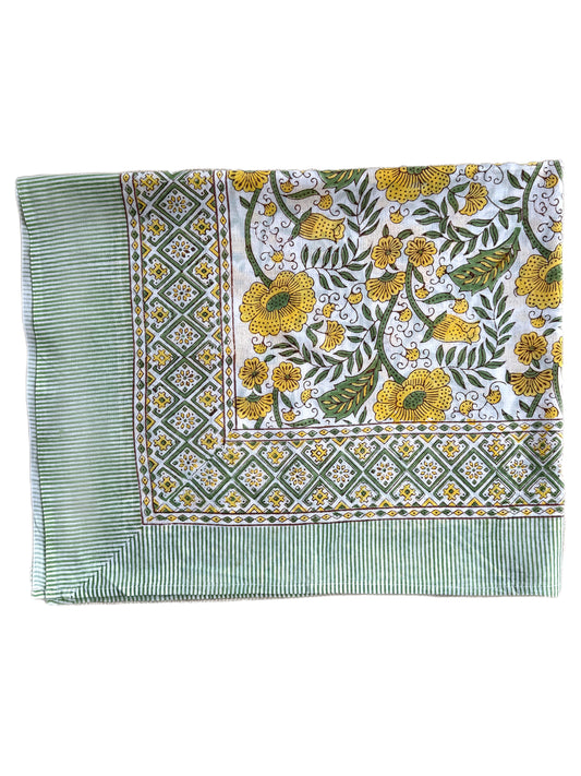 Citrus Flower Hand Block Printed Sarong