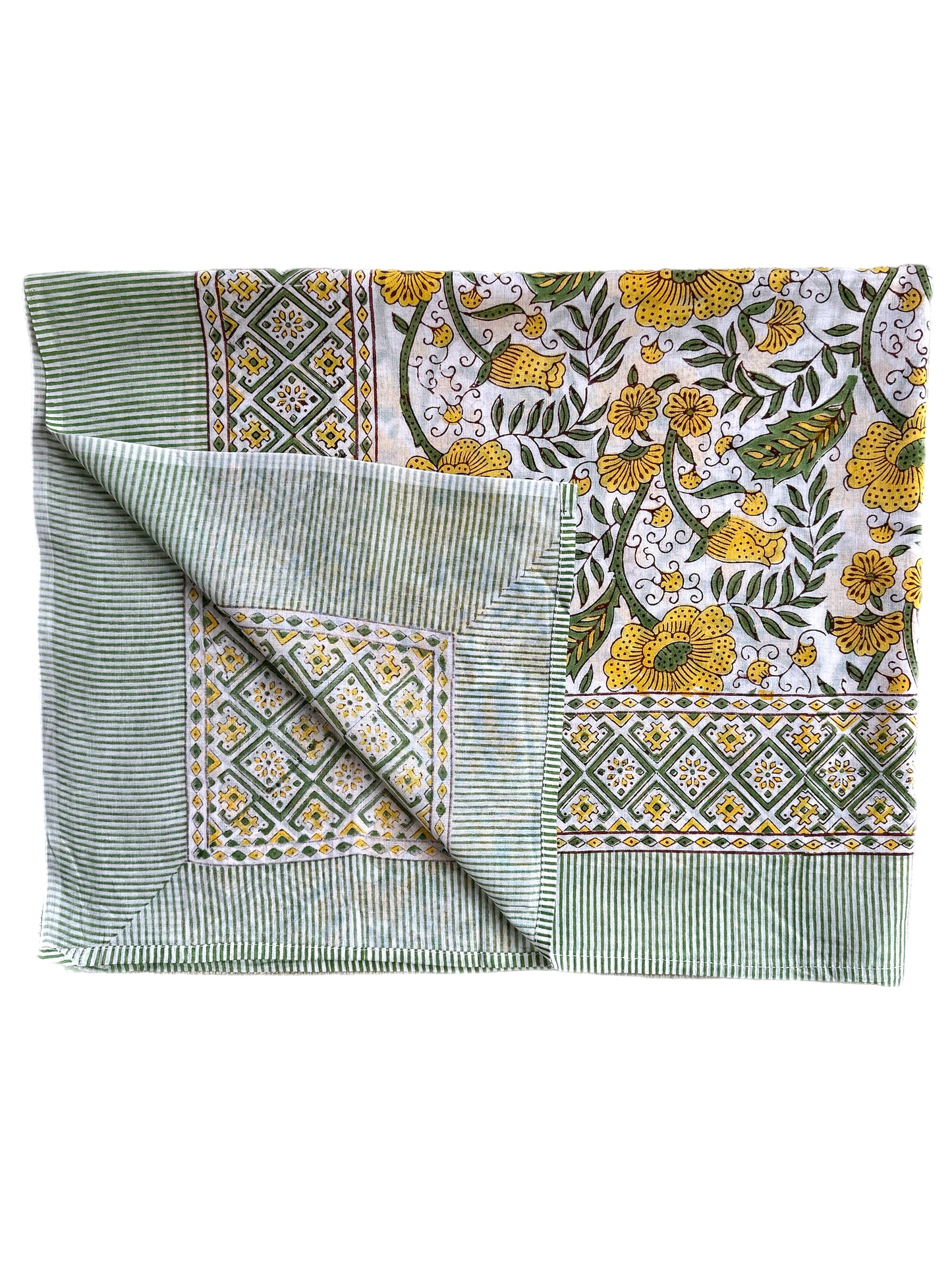 Citrus Flower Hand Block Printed Sarong