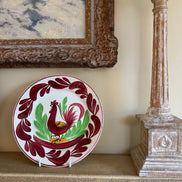 Rooster Hand Painted Luneville Plate