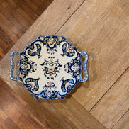 Antique Rouen Handled Dish