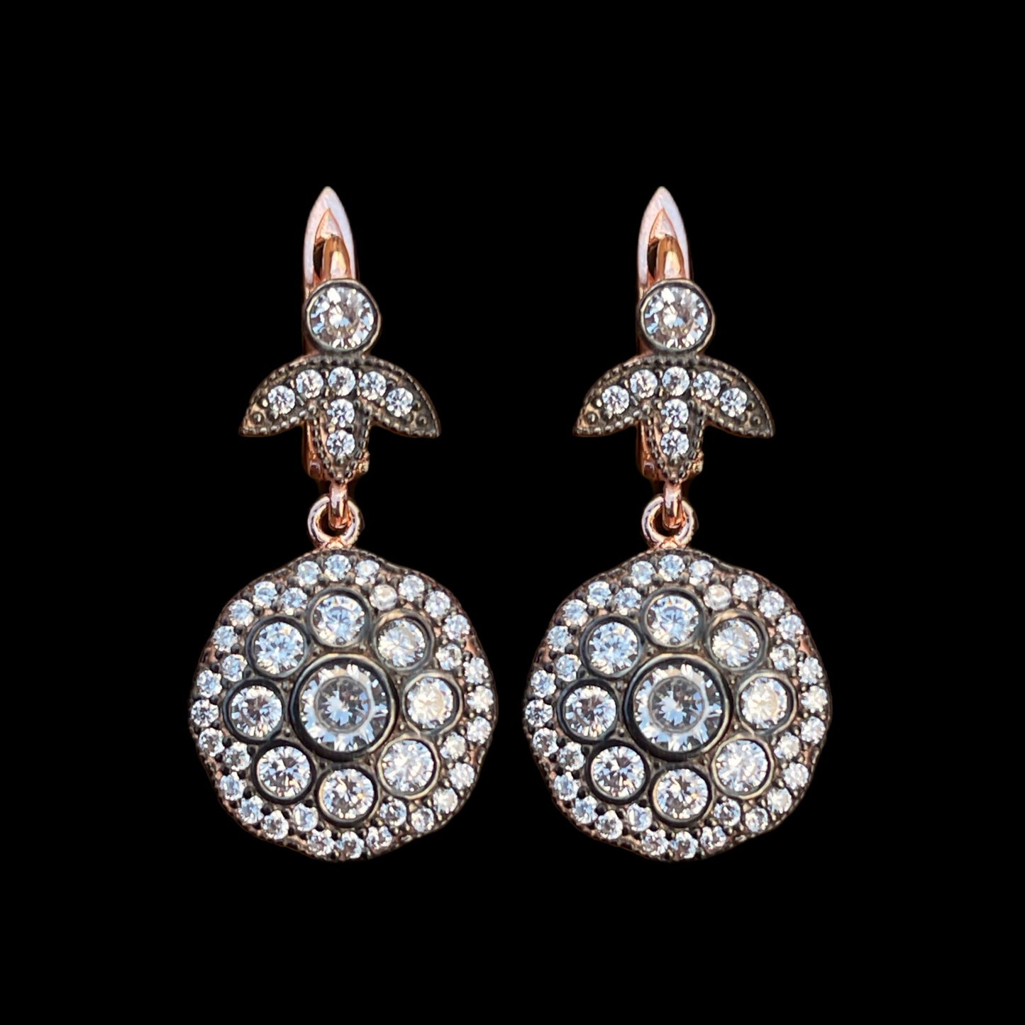 Antique Style Target Small Earrings